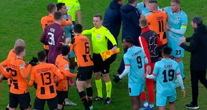 После матча «Шахтер» – «Антверпен» произошла толкотня между командами