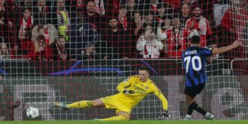 Трубин не помог «Бенфике» удержать победу над «Интером»