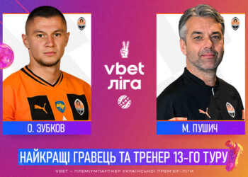 Зубков і Пушич — найкращі гравець та тренер 13-го туру