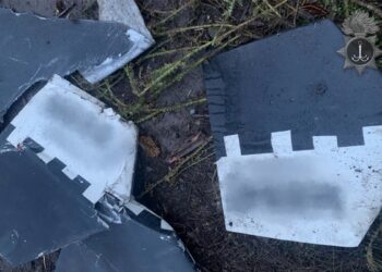 Над Запоріжжям нацгвардійці збили російський безпілотник – фото з місця падіння уламків | Новости Запорожья