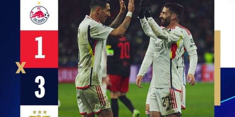 Неймовірний гол Ді Марії – в огляді матчу Зальцбург – Бенфіка (Відео) | Єврокубки