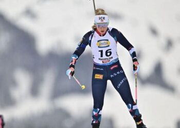 Тандреволд стала победительницей женского спринта в Хохфильцене | Биатлон |