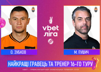 Зубков та Пушич — найкращі гравець та тренер 16-го туру!