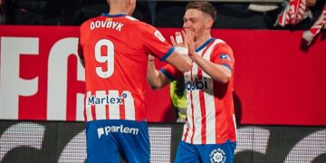 Артем Довбик – лучший игрок поединка между «Жироной» и «Севильей»