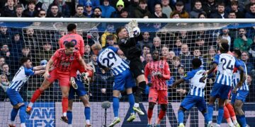 «Эвертон» на последних минутах упустил победу над «Брайтоном» в 26 туре АПЛ