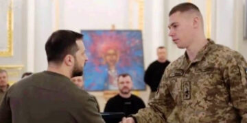 Прикарпатського воїна Любомира Болібока нагородили відзнакою Президента України