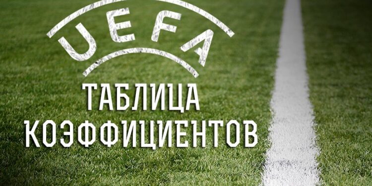 Украина продолжает испытывать проблемы в Таблице коэффициентов УЕФА