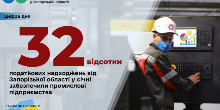 Третину всіх податкових надходжень на Запоріжжі у січні забезпечили промпідприємства | Новини Запоріжжя