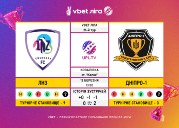 Матч 21-го туру VBET Ліги ЛНЗ – «Дніпро-1»: статистичне прев’ю