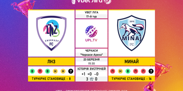 Перенесений матч 17-го туру VBET Ліги ЛНЗ – “Минай”: статистичне прев’ю
