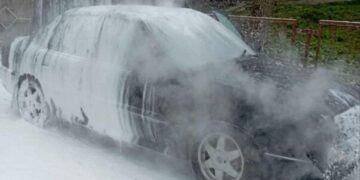 Горіло авто у с. Будки на Кременеччині 5 квітня