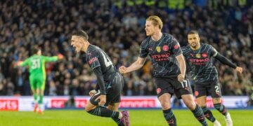 «Манчестер Сити» разгромом над «Брайтоном» вернул себе 2 место в турнирной таблице АПЛ