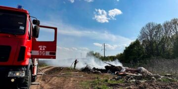 На Уманщині сталася пожежа сміття