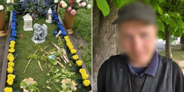 Чоловік розкидав сміття на могилі захисника та викрав квіти —Хмельнитчина