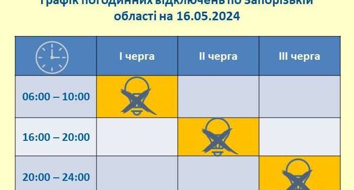 У Запоріжжі введені графіки погодинних відключень електроенергії | Новини Запоріжжя