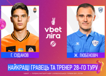 Судаков та Любеновіч — найкращі гравець та тренер 28-го туру!