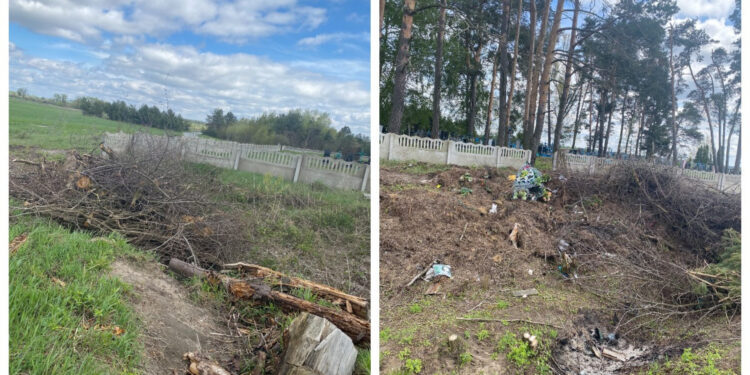 За парканом кладовища у Житомирському районі виявили сміттєзвалище | Журнал Житомира