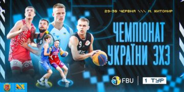 Перший етап Кубку України з баскетболу 3х3 пройде в Житомирі – Федерація баскетболу України