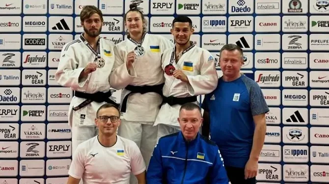 Українські дзюдоїсти вибороли п’ять медалей на турнірі в Естонії | Дзюдо |