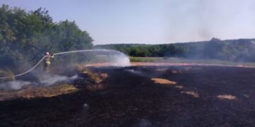 У Черкаському районі сталася масштабна пожежа на полі