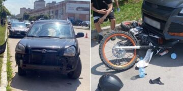 У Шепетівці 17-річний мотоцикліст зіткнувся з автомобілем: його ушпиталили —Хмельнитчина