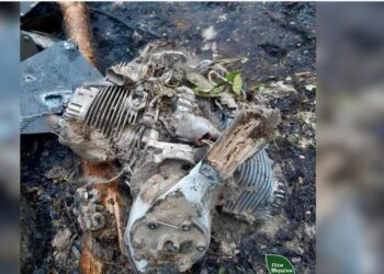 Внаслідок падіння “шахеда” згорів гектар лісу у Кіровоградській області