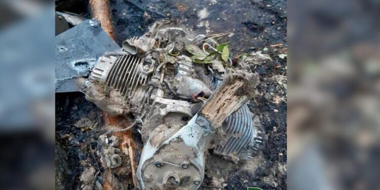 Внаслідок падіння “шахеда” згорів гектар лісу у Кіровоградській області