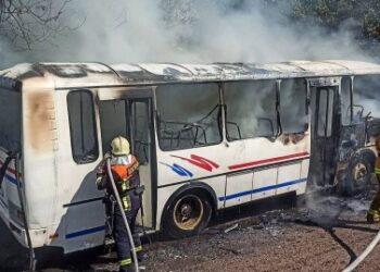У Золотоноші сталася пожежа автобуса