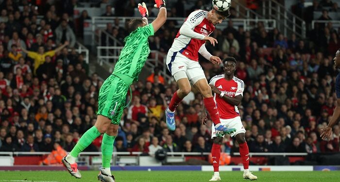 «Арсенал» обыграл «ПСЖ» в Лиге чемпионов, благодаря мощному первому тайму