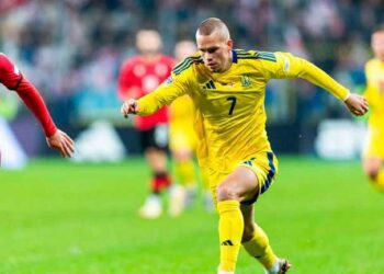 Михаил Мудрик красивым голом принес Украине победу над Грузией в Лиге наций УЕФА