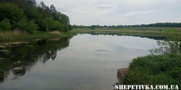 На дні приспущеного ставка села Городище було виявлено небезпечну знахідку —Хмельнитчина