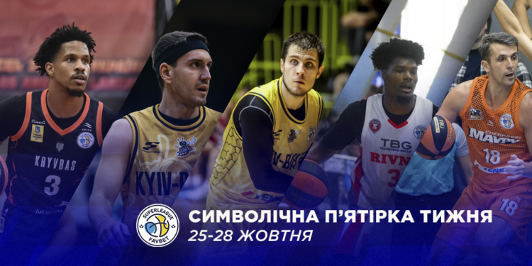 Визначено символічну збірну третього ігрового тижня Суперліги Favbet – Федерація баскетболу України