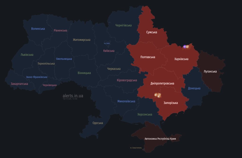 дрони на Полтавщину: ситуація 10 листопада