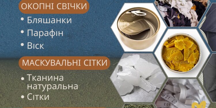 У рівненських бібліотеках збирають матеріали на окопні свічки та маскувальні сітки