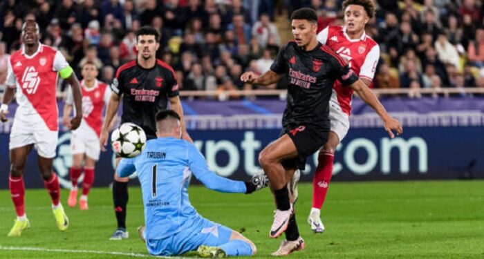 «Бенфика» в волевом стиле выиграла у «Монако» в Лиге чемпионов