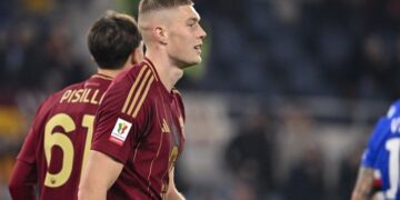 Довбик дублем помог «Роме» выиграть у «Сампдории» и выйти в ¼ итальянского Кубка