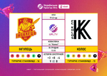 Матч 17-го туру VBET Української Прем’єр-Ліги «Інгулець» — «Колос»: статистичне прев’ю