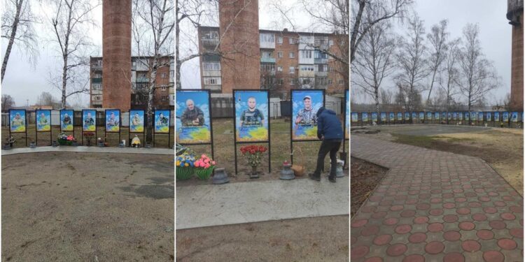 На Алеї Героїв відновили викрадений портрет воїна – ПОЛТАВА СЬОГОДНІ