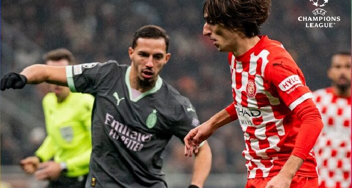 «Жирона» вылетает из Лиги чемпионов, проиграв «Милану» в 7 туре