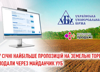 У січні найбільше пропозицій на земельні торги подали через майданчик УУБ – ЭКОНОМИКА