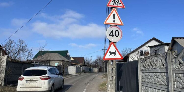Дорожній знак з котом у Дніпрі: що він означає |  |