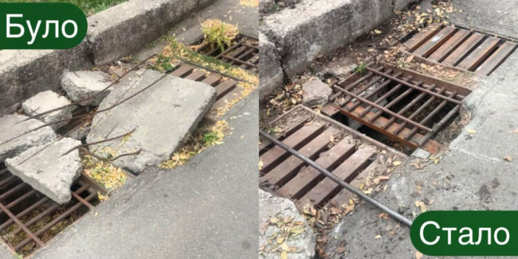 У Запоріжжі вирвали урну з землі та викрали решітки зі зливової каналізації – вандалізм у Хортицькому районі | Новости Запорожья