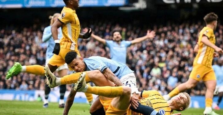 «Манчестер Сити» и «Брайтон» сыграли вничью в 29м туре АПЛ