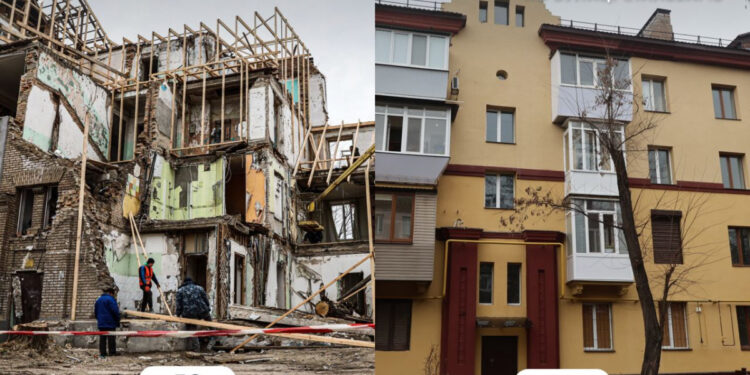 У Запоріжжі майже відновили будинок по вулиці Сталеварів, 16 – зазнав значних пошкоджень внаслідок ракетного удару 6 жовтня 2022 року | Новости Запорожья