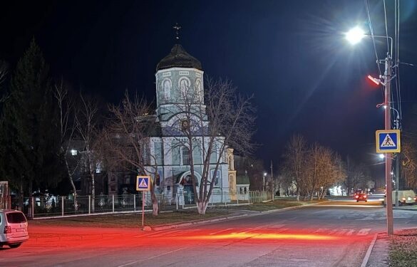 У Золотоноші встановили додаткове освітлення на пішохідному переході