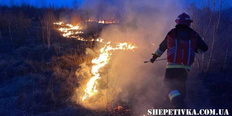 За минулу добу на Шепетівщині оштрафували трьох паліїв сухої рослинності —Хмельнитчина