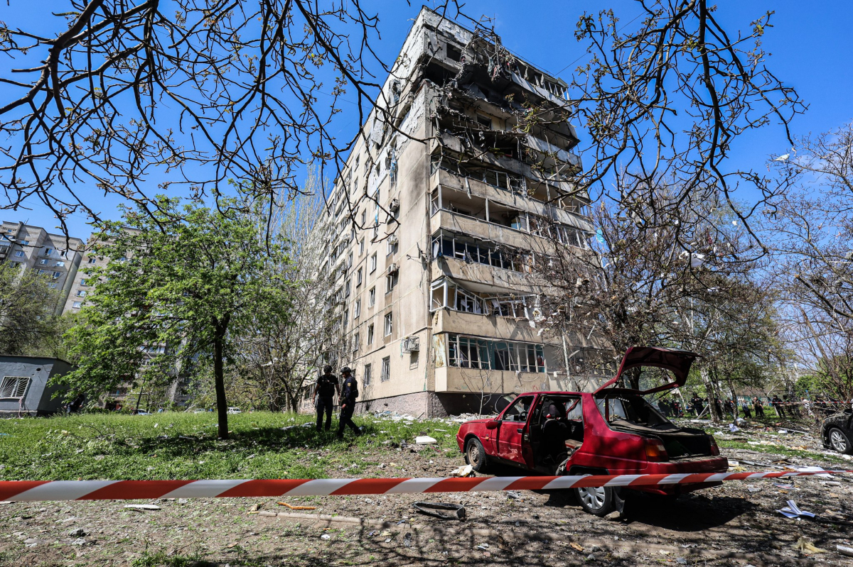 "Він наче кров'ю плаче" - під час бомбардування Запоріжжя пес Космос втратив господарку і частково зір (фото, відео)