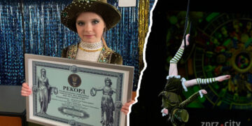 У Запоріжжі 7-річна гімнастка Анастасія Горбацевич встановила національний рекорд – під куполом Запорізького цирку виконала складний трюк | Новости Запорожья