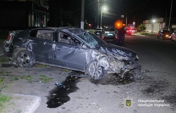 У Жашкові в ДТП перевернулася автівка: пасажирка авто отримала травми