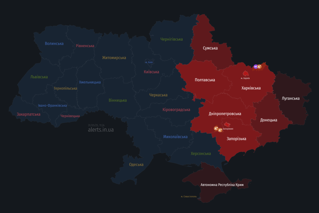 карта тривог